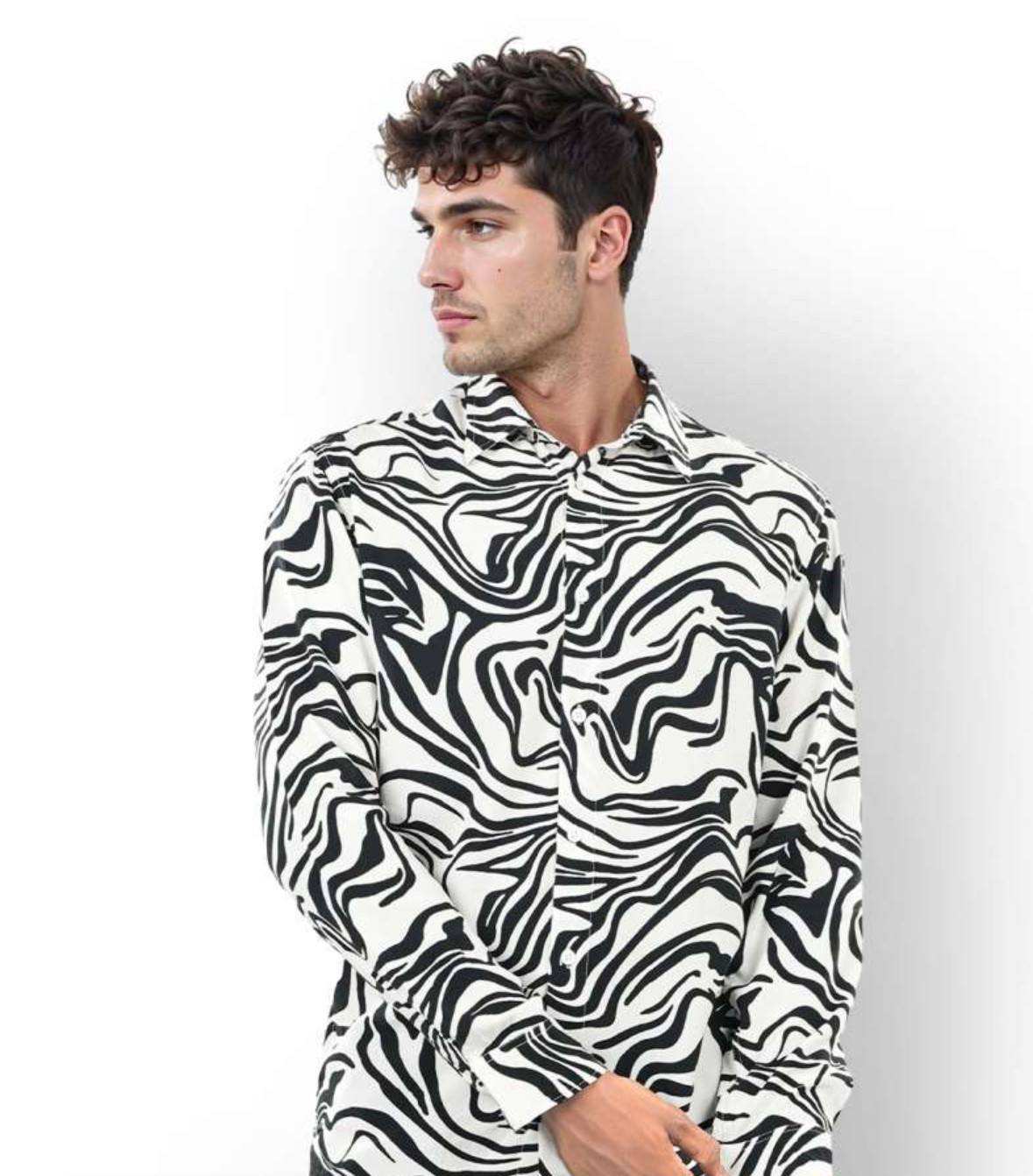 Classic abstract printed shirt